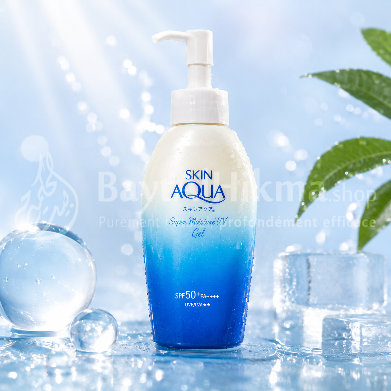 Skin Aqua Super Moisture UV Gel - Écran Solaire Hydratant SPF 50+ PA++++ (Flacon Pompe) - جل واقي الشمس  المرطب سكين أكوا