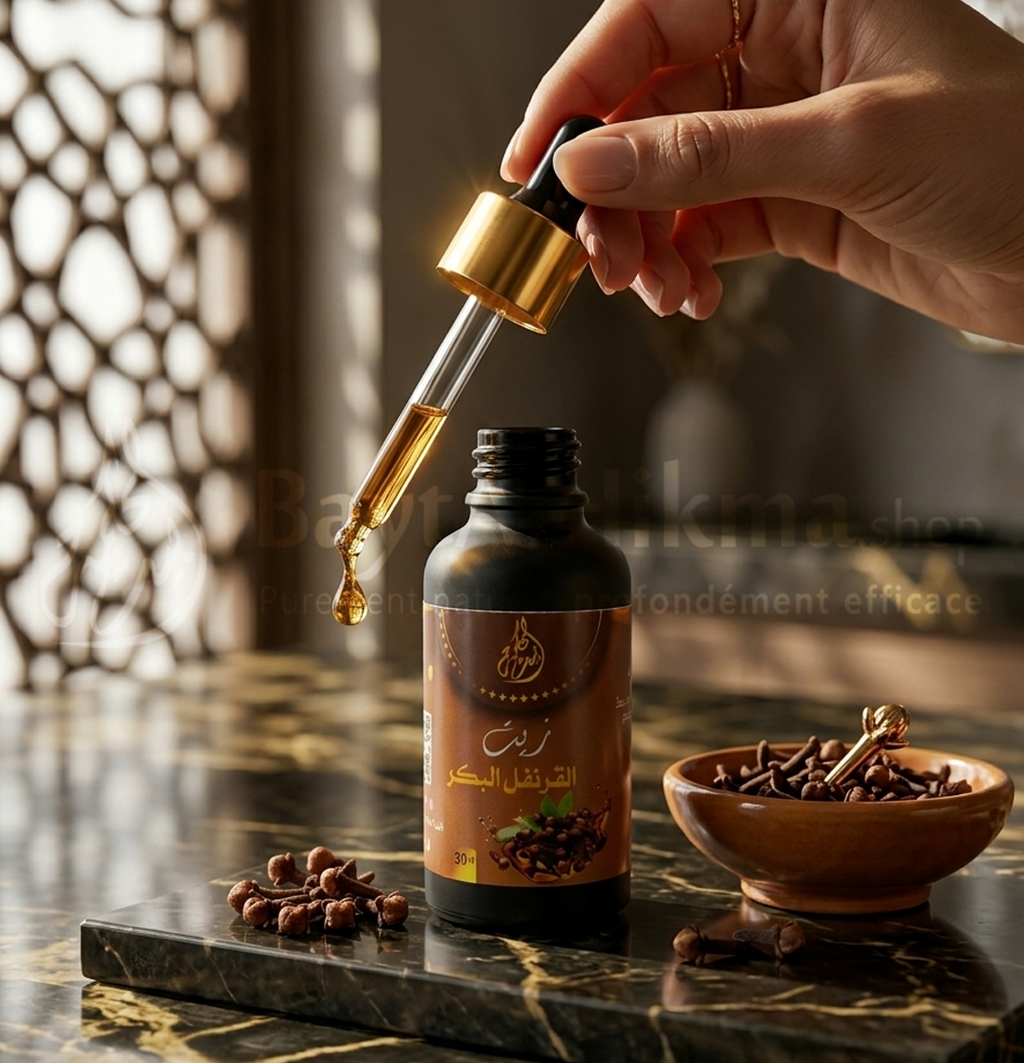 Huile de Girofle Vierge Premium (30ml) – Pureté & Soin Naturel - زيت القرنفل البكر الممتاز (30 مل) – نقاء طبيعي وفوائد علاجية مذهلة