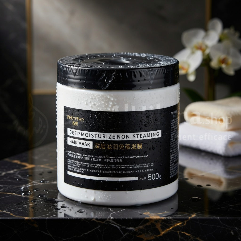 Masque Capillaire Hydratation Profonde Sans Vapeur - PINKYPINKY (500g) - ماسك الترطيب العميق للشعر بدون بخار
