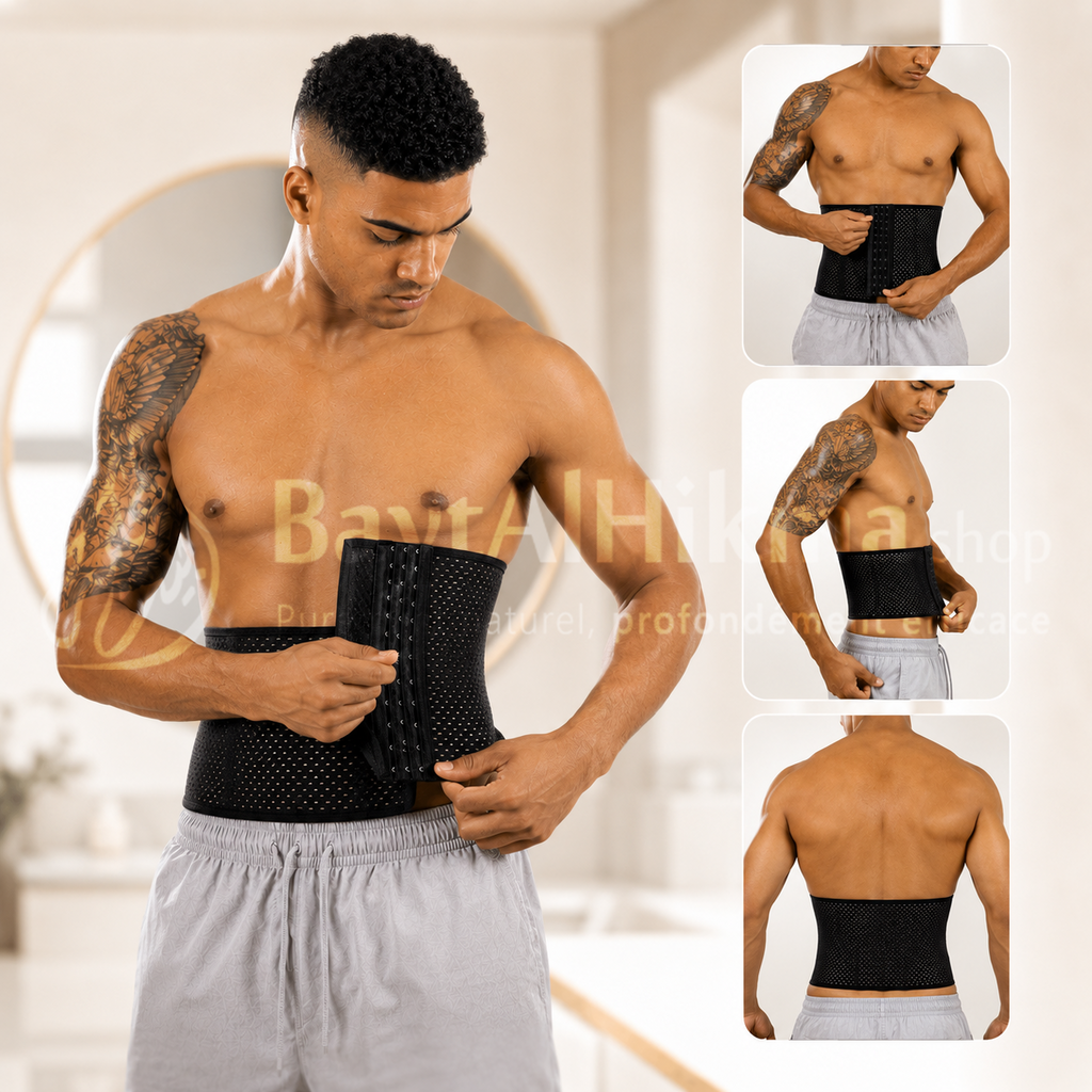 Ceinture Abdominale Minceur Unisexe - Gaine Sculptante et Ajustable - حزام شد البطن والتخسيس للجنسين - مشد خصر قابل للتعديل