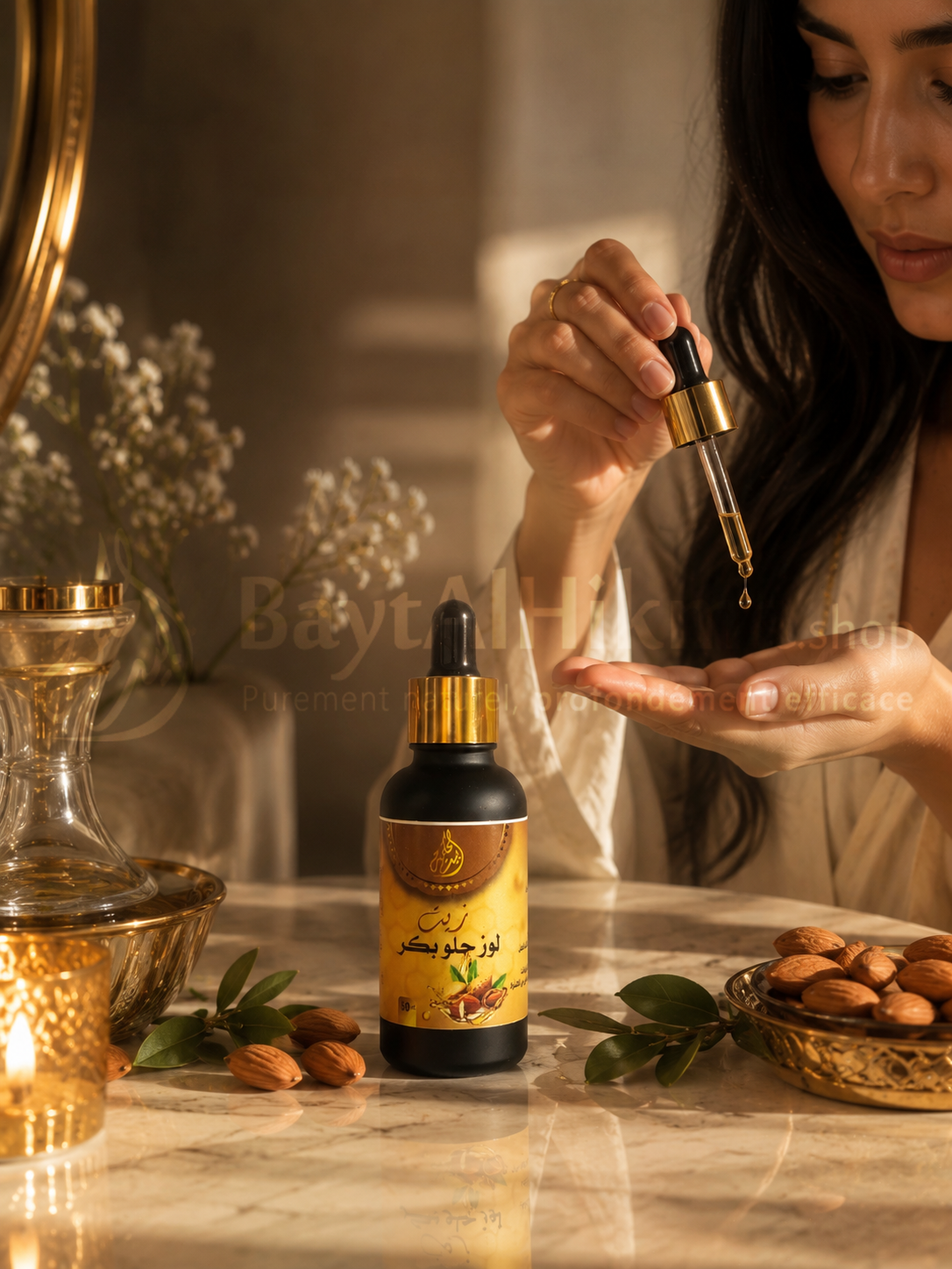 Huile d'Amande Douce Vierge - 100% Pure & Naturelle (30 ml) - زيت لوز حلو بكر - طبيعي ونقي 100%