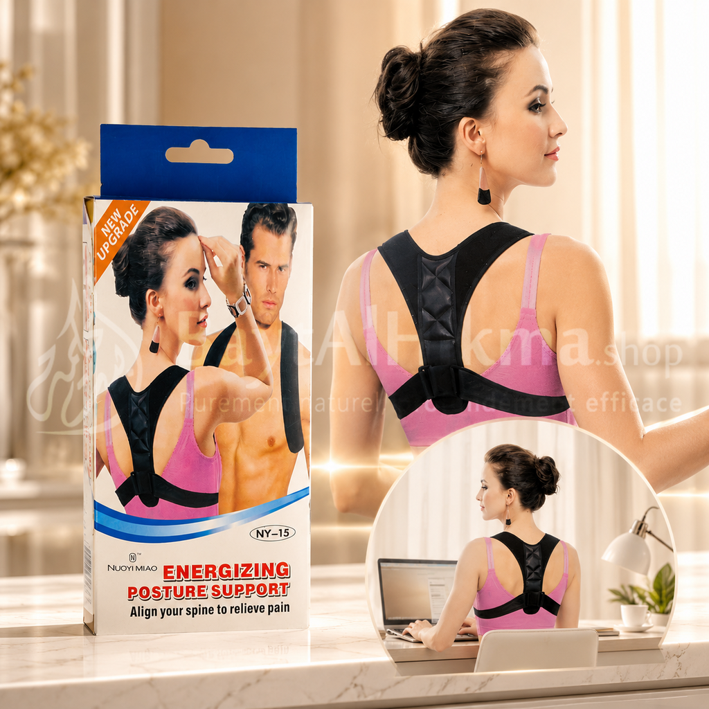 Correcteur de Posture Énergisant NUOYI MIAO (Modèle NY-15) — Alignement du Dos & Soulagement des Douleurs - مصحح وداعم القوام النشط NUOYI MIAO (موديل NY-15) — لمحاذاة العمود الفقري وتخفيف آلام الظهر