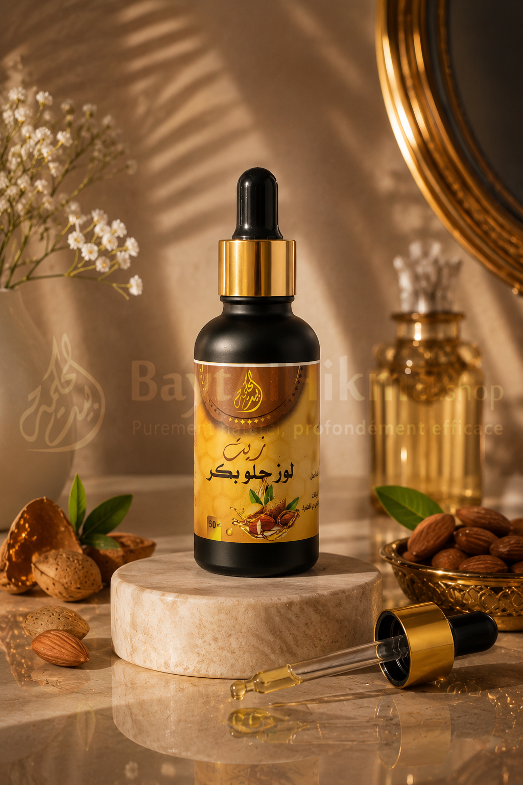 Huile d'Amande Douce Vierge - 100% Pure & Naturelle (30 ml) - زيت لوز حلو بكر - طبيعي ونقي 100%