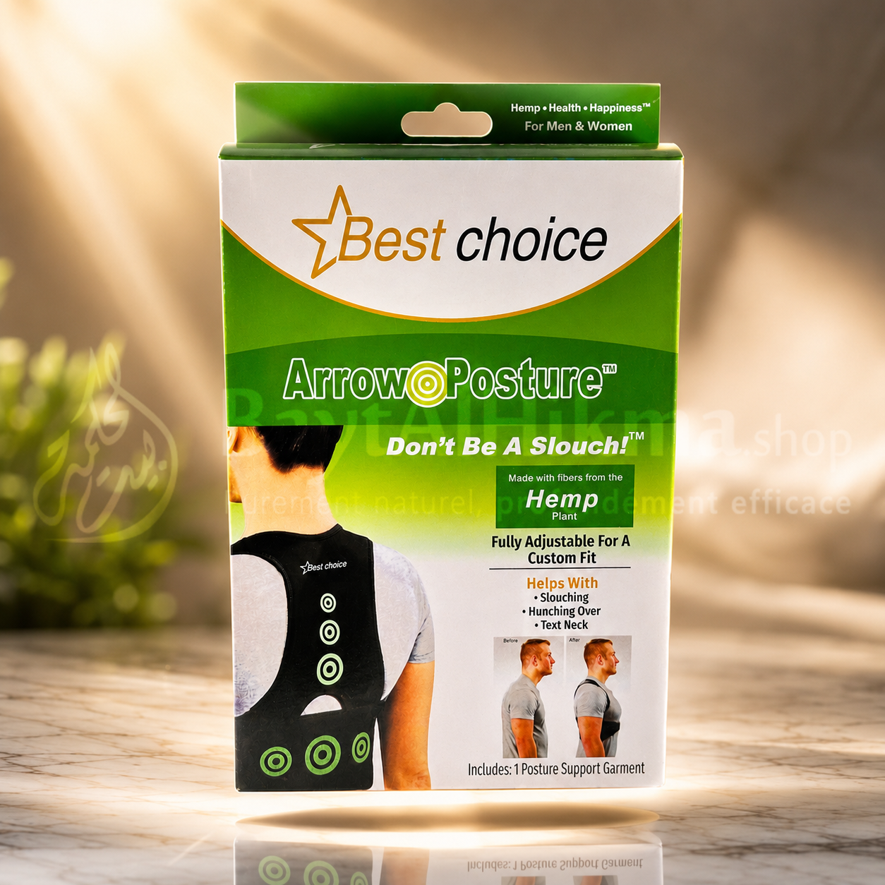 Correcteur de Posture "Arrow Posture" aux Fibres de Chanvre - Best Choice - مصحح القوام "آرو بوستشر" (Arrow Posture) بألياف القنب - Best Choice