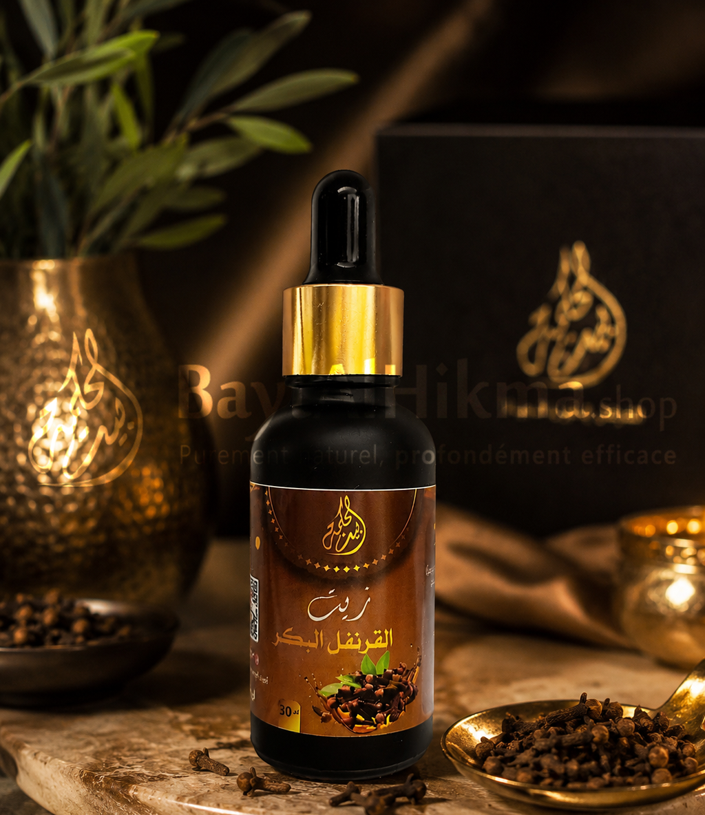 Huile de Girofle Vierge Premium (30ml) – Pureté & Soin Naturel - زيت القرنفل البكر الممتاز (30 مل) – نقاء طبيعي وفوائد علاجية مذهلة