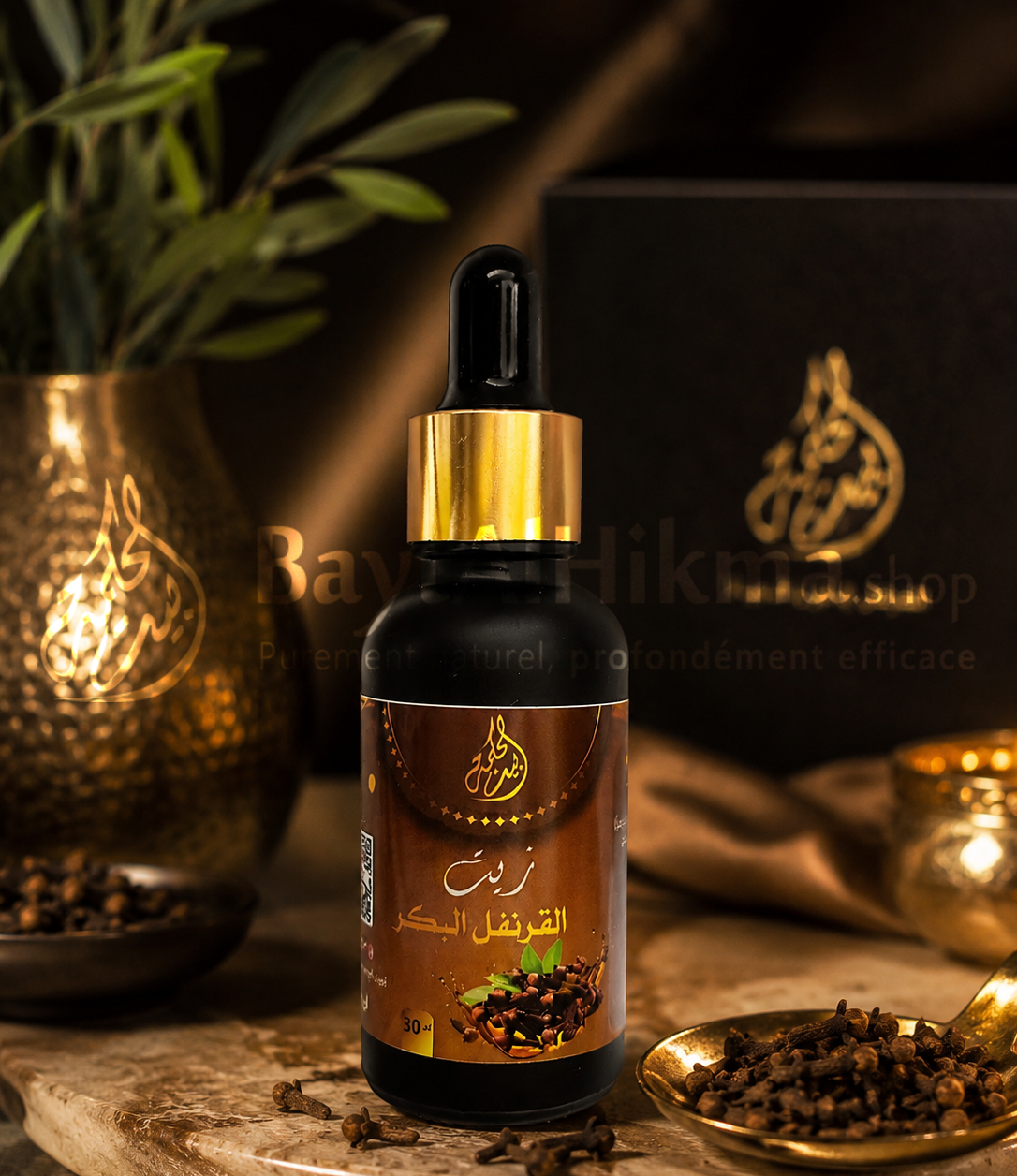 Huile de Girofle Vierge Premium (30ml) – Pureté & Soin Naturel - زيت القرنفل البكر الممتاز (30 مل) – نقاء طبيعي وفوائد علاجية مذهلة