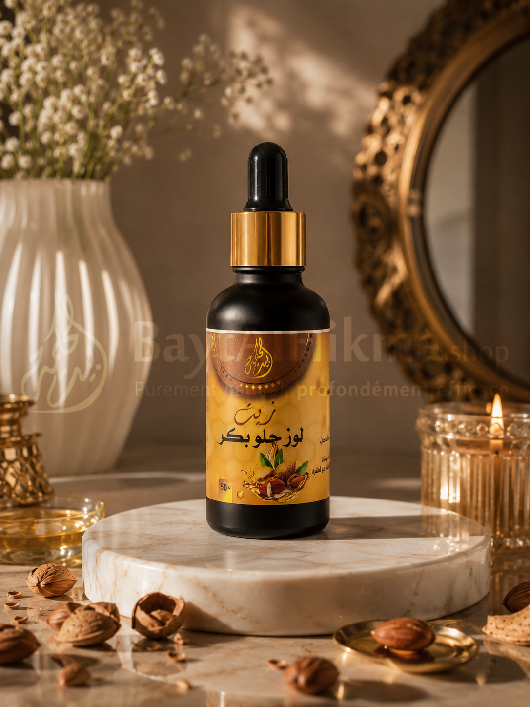 Huile d'Amande Douce Vierge - 100% Pure & Naturelle (30 ml) - زيت لوز حلو بكر - طبيعي ونقي 100%