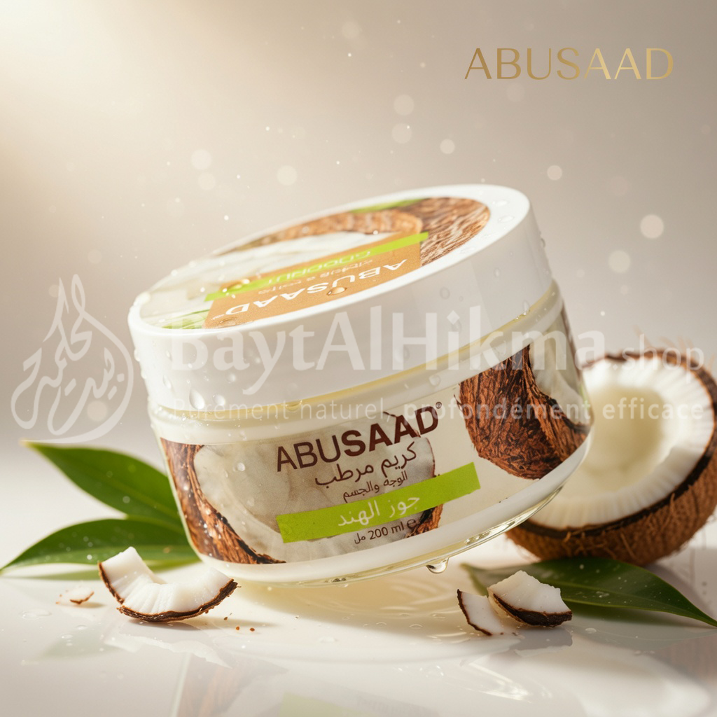 ABUSAAD – Crème Hydratante Visage & Corps à la Noix de Coco – 200ml كريم مرطب أبو سعد  للوجه والجسم بجوز الهند