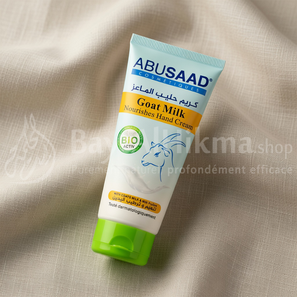 Crème Mains Nourrissante au Lait de Chèvre - ABUSAAD - 100ml - كريم أبوسعد لليدين بحليب الماعز المغذي
