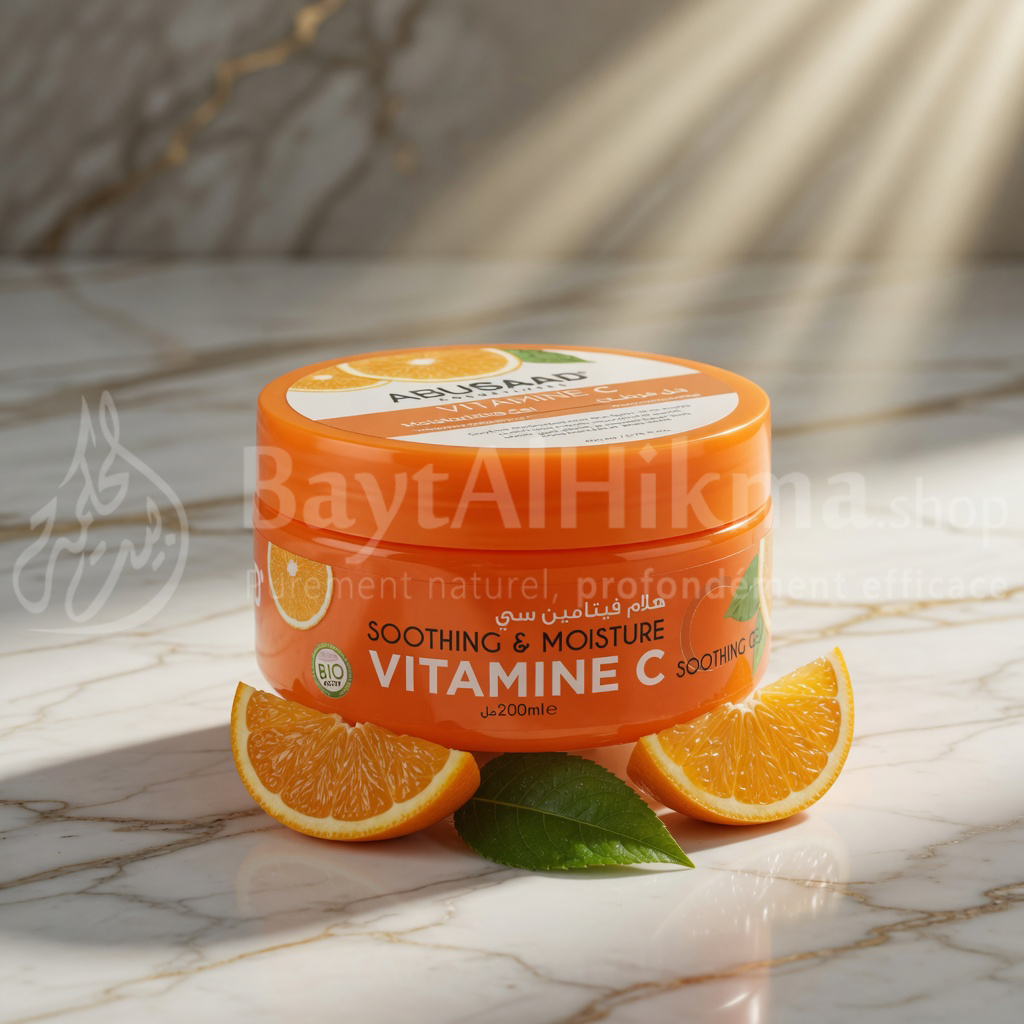 Gel Hydratant et Apaisant à la Vitamine C - 200ml - ABUSAAD COSMÉTIQUES - هلام فيتامين سي المرطب والمهدئ
