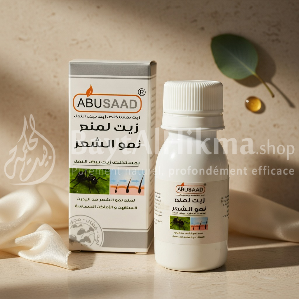 Huile d'Œufs de Fourmis ABUSAAD – Solution Naturelle Anti-Repousse (30ml) - زيت بيض النمل الأصلي من أبوسعد – الحل الطبيعي لمنع نمو الشعر