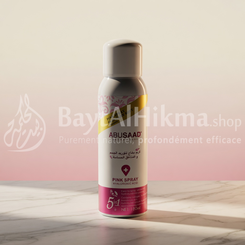 Spray Corps Pink à l’Acide Hyaluronique – Hydratation & Éclat 5 en 1 – 180ml - بخاخ الجسم الوردي بحمض الهيالورونيك – ترطيب وإشراقة 5 في 1