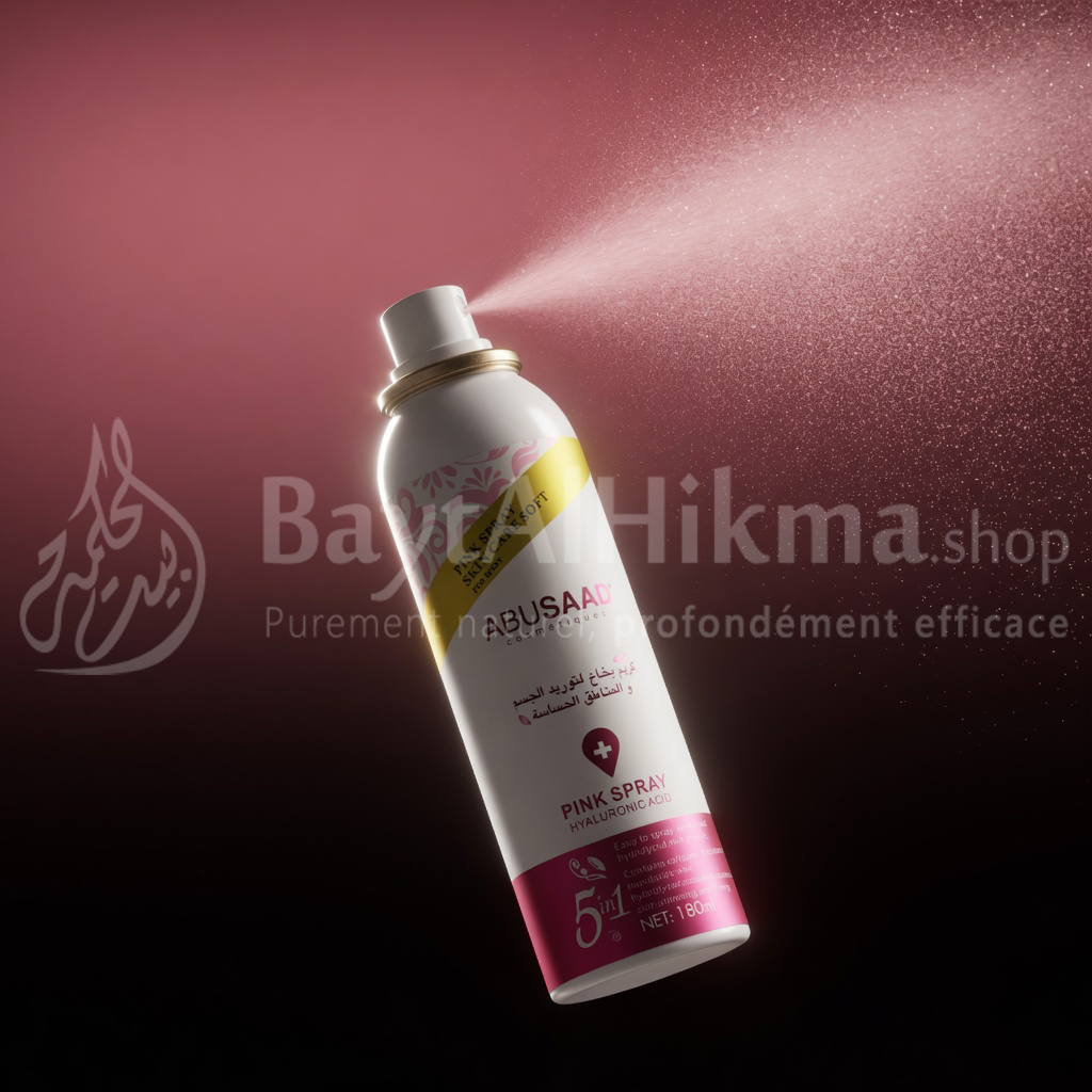 Spray Corps Pink à l’Acide Hyaluronique – Hydratation & Éclat 5 en 1 – 180ml - بخاخ الجسم الوردي بحمض الهيالورونيك – ترطيب وإشراقة 5 في 1