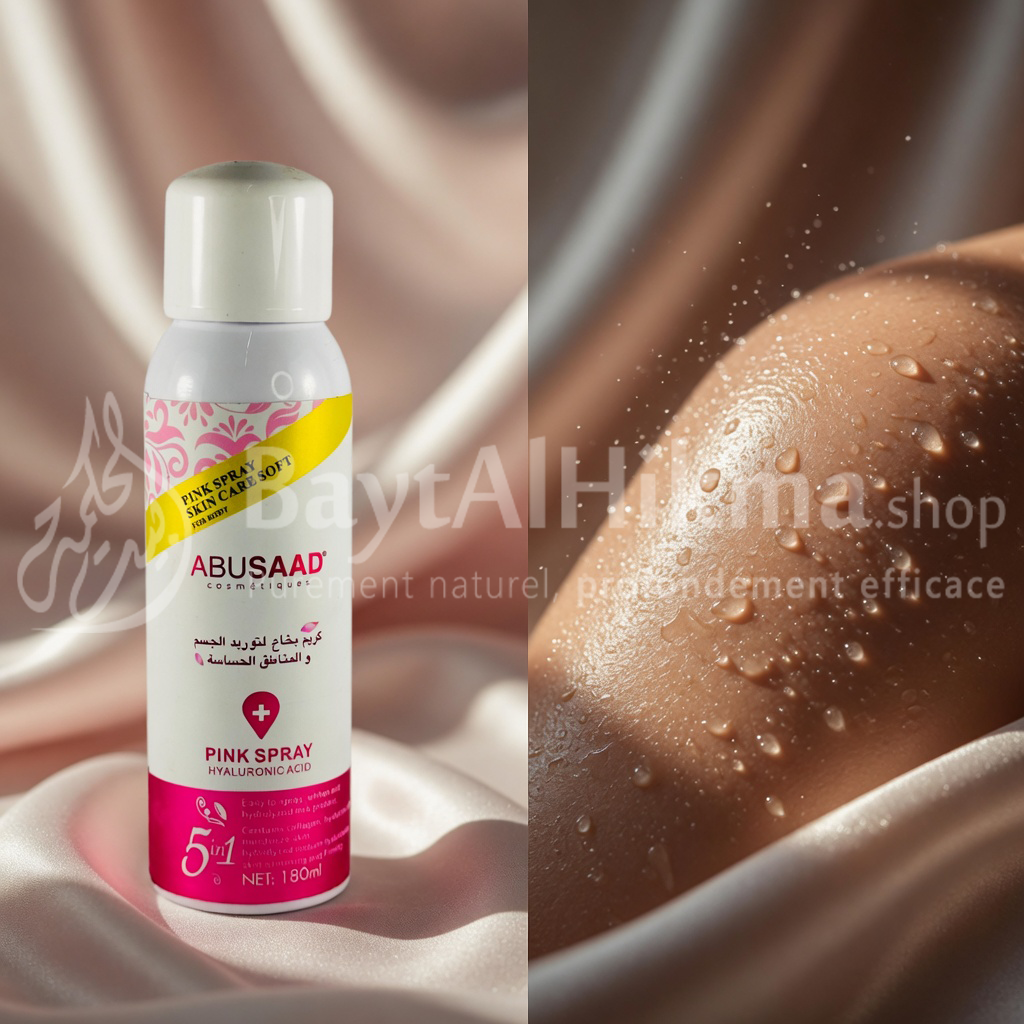 Spray Corps Pink à l’Acide Hyaluronique – Hydratation & Éclat 5 en 1 – 180ml - بخاخ الجسم الوردي بحمض الهيالورونيك – ترطيب وإشراقة 5 في 1