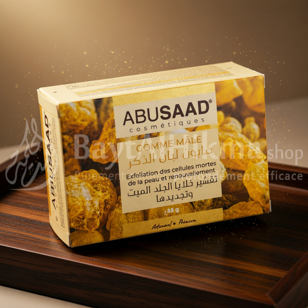 Savon Artisanal à la Gomme Mâle (Luban الذكر) – Exfoliant & Régénérant – 85g - صابون لبان الذكر الحرفي – لتقشير وتجديد خلايا البشرة