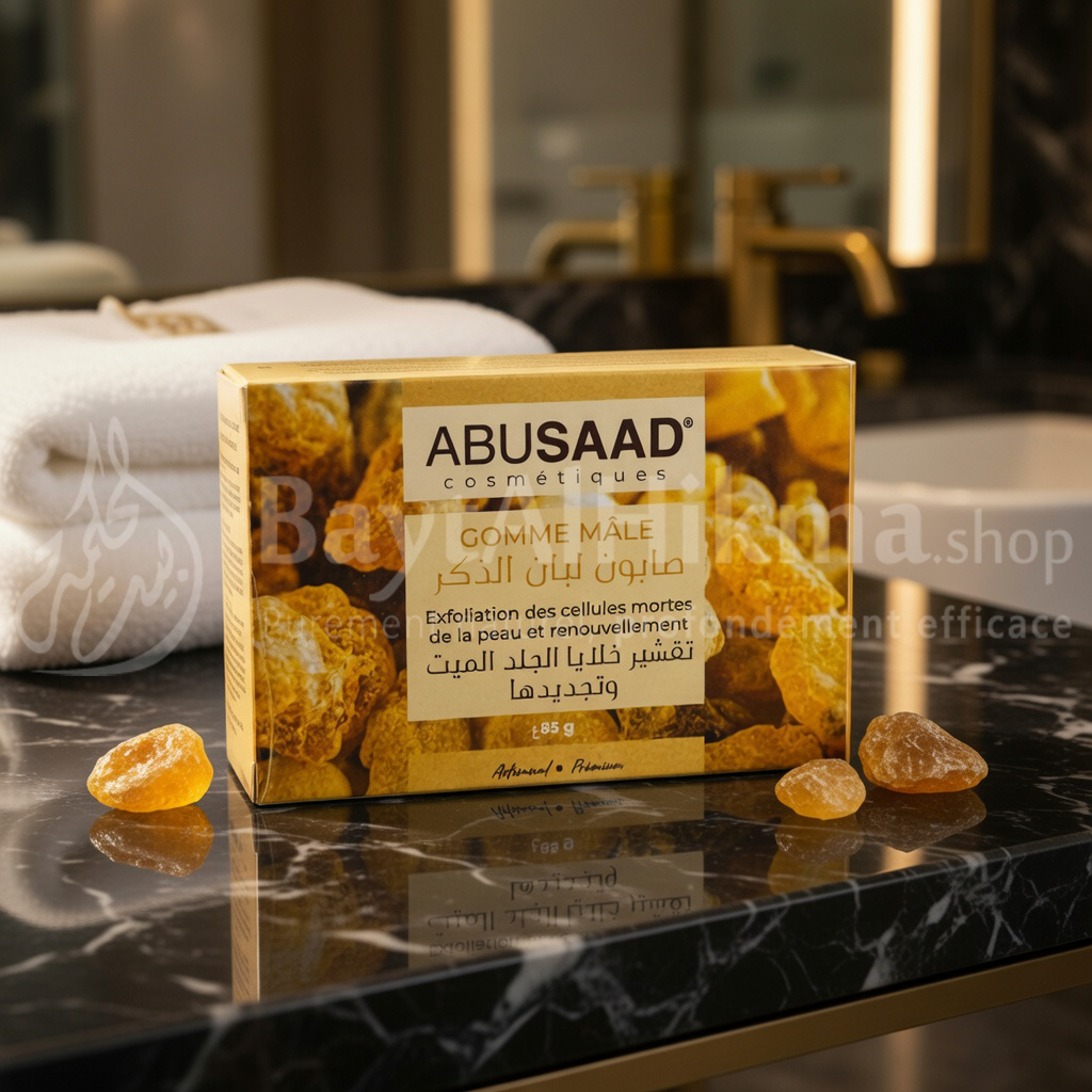 Savon Artisanal à la Gomme Mâle (Luban الذكر) – Exfoliant & Régénérant – 85g - صابون لبان الذكر الحرفي – لتقشير وتجديد خلايا البشرة