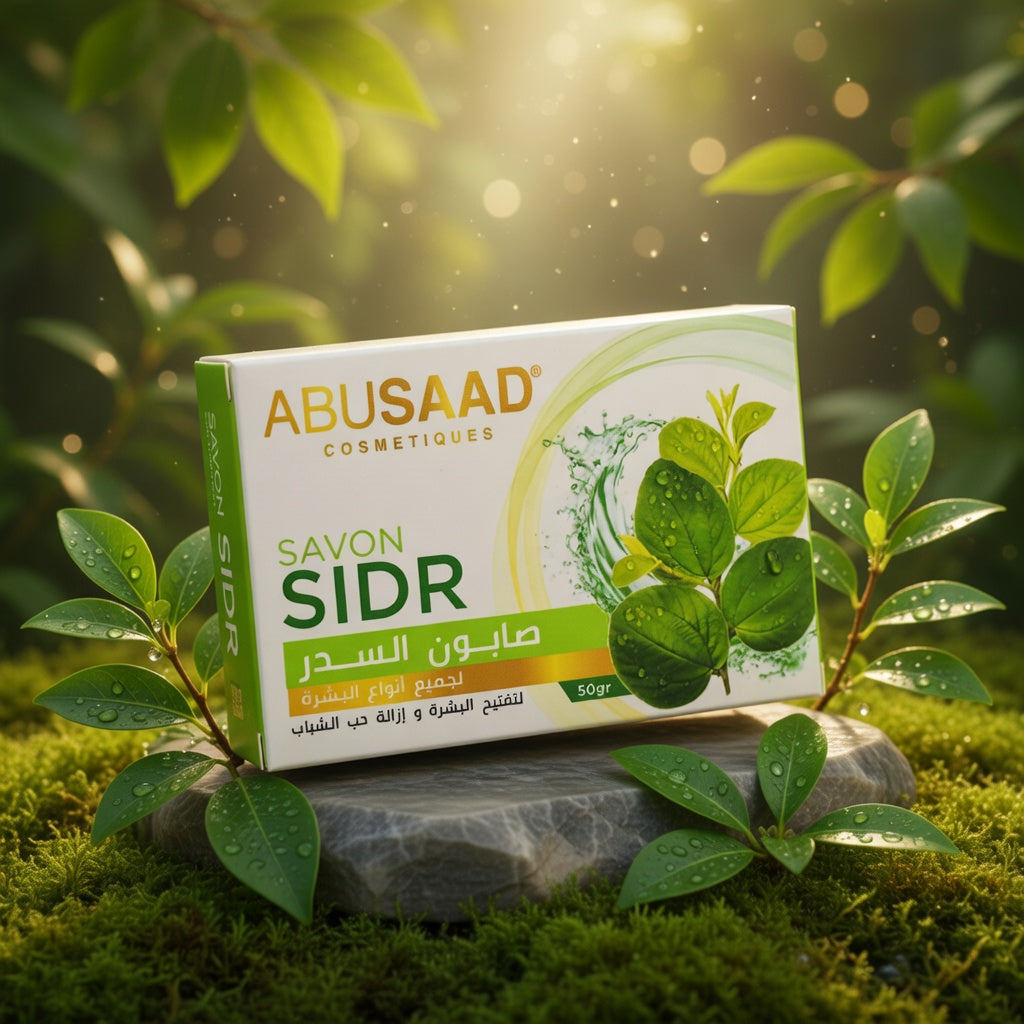 Savon de Sidr Naturel - Abusaad Cosmetiques | Éclat & Anti-Acné - 50g - صابون السدر الطبيعي من أبوسعد | لتفتيح البشرة وإزالة حب الشباب