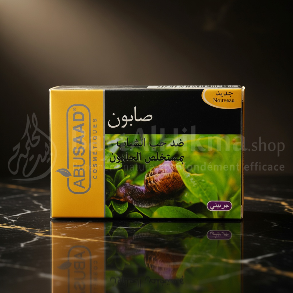 Abusaad - Savon à l’Extrait de Bave d’Escargot - Anti-Acné & Réparateur (100g) - صابون أبو سعد بمستخلص الحلزون - مضاد لحب الشباب ومجدد للبشرة