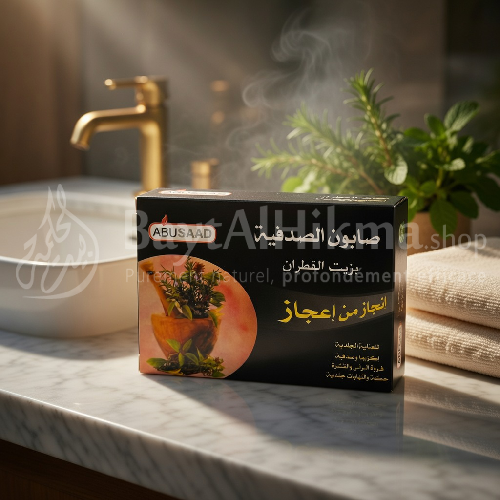Savon Thérapeutique Abusaad à l'Huile de Cade – Traitement Psoriasis, Eczéma et Pellicules - صابون أبو سعد بزيت القطران – العلاج المثالي للصدفية، الأكزيما وقشرة الرأس