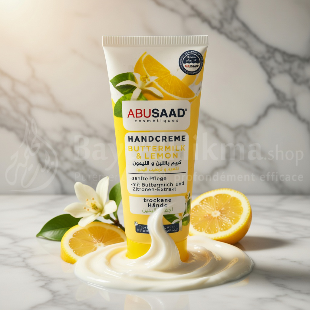 Crème Mains Nourrissante Abusaad – Babeurre & Citron (75ml) - كريم اليدين أبوسعد - باللبن والليمون للعناية المكثفة