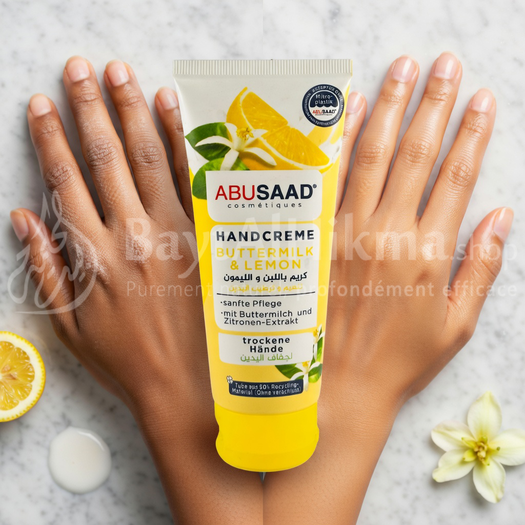 Crème Mains Nourrissante Abusaad – Babeurre & Citron (75ml) - كريم اليدين أبوسعد - باللبن والليمون للعناية المكثفة