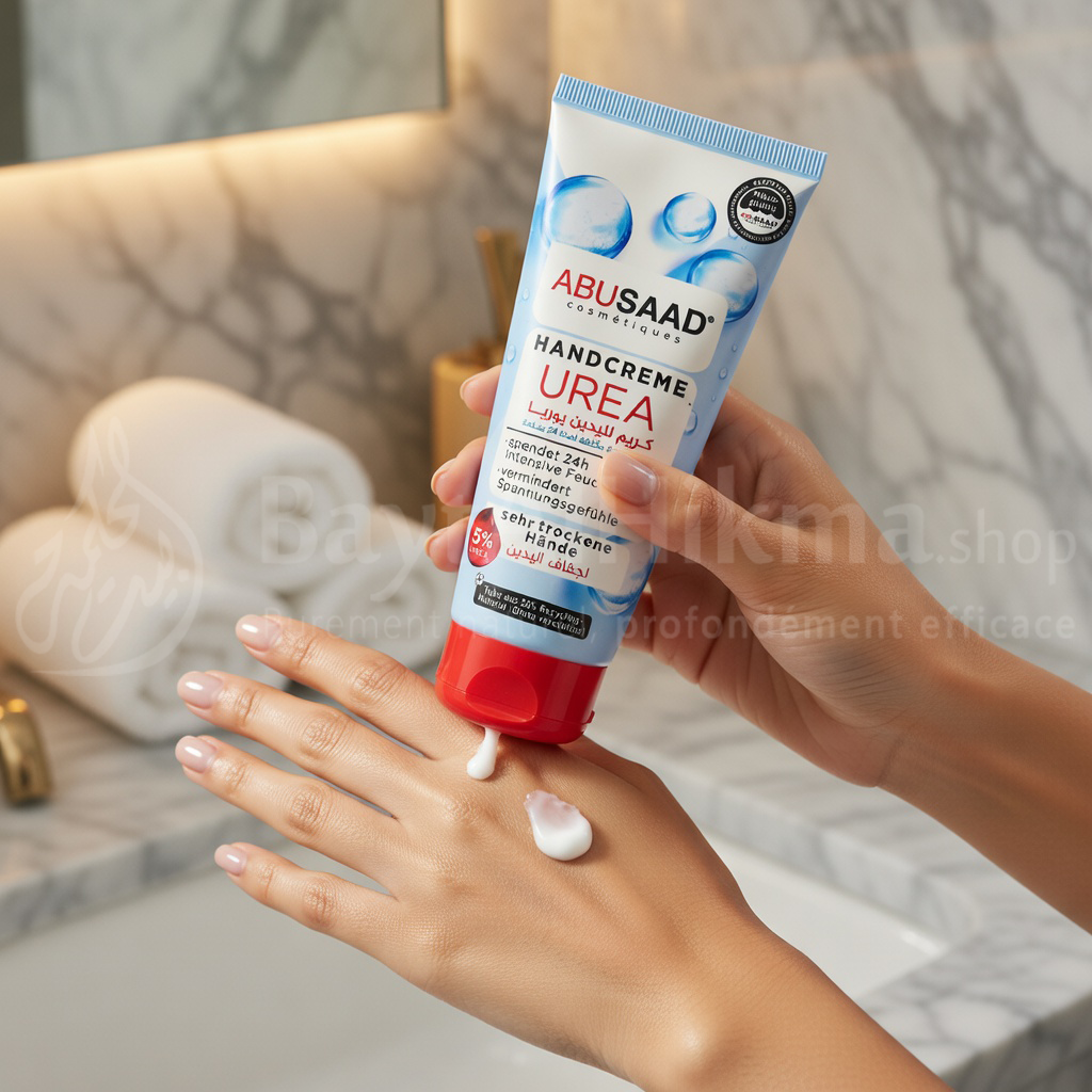ABUSAAD Crème Mains à l'Urée 5% – Hydratation Intensive 24h – Pour Mains Très Sèches - كريم اليدين أبو سعد (ABUSAAD) باليوريا 5% – ترطيب مكثف لمدة 24 ساعة – للأيدي شديدة الجفاف