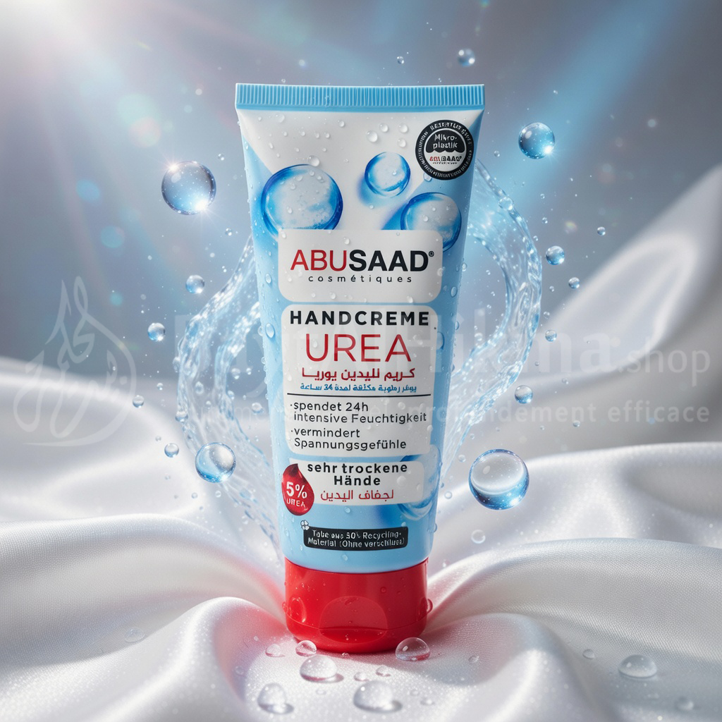 ABUSAAD Crème Mains à l'Urée 5% – Hydratation Intensive 24h – Pour Mains Très Sèches - كريم اليدين أبو سعد (ABUSAAD) باليوريا 5% – ترطيب مكثف لمدة 24 ساعة – للأيدي شديدة الجفاف