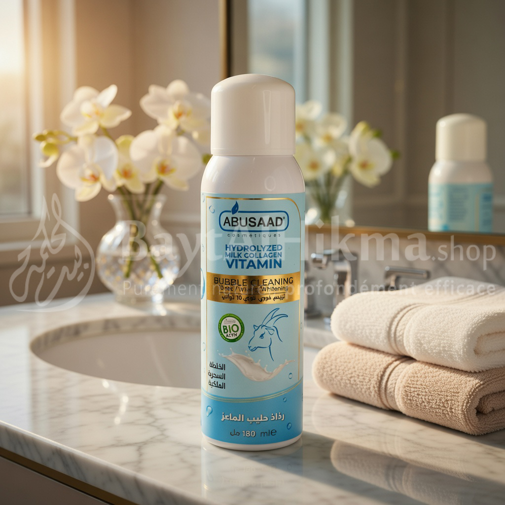 Lait de Corps Éclaircissant Instantané ABUSAAD – Lait de Chèvre, Collagène & Vitamines (180ml) - لوشن الجسم للتبييض الفوري من أبوسعد - بحليب الماعز، الكولاجين والفيتامينات