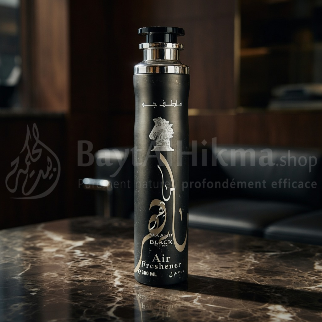 Désodorisant d’Intérieur Maahir Black Edition - Lattafa (300ml) - معطر جو ماهر بلاك إيديشن - من لطافة