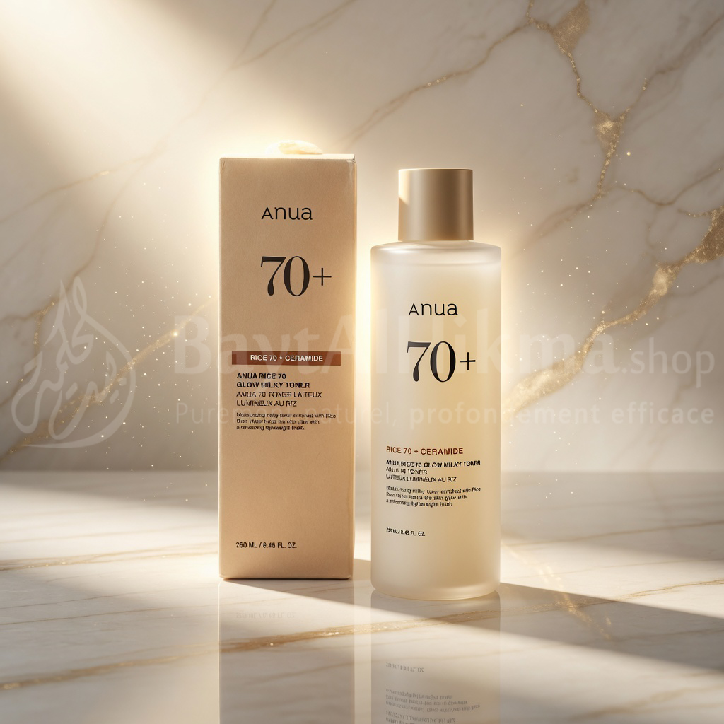 ANUA - Rice 70 Glow Milky Toner - Tonique Illuminateur au Riz & Céramides (250ml) - أنوا - تونر الأرز والحليب لإشراقة البشرة مع السيراميد