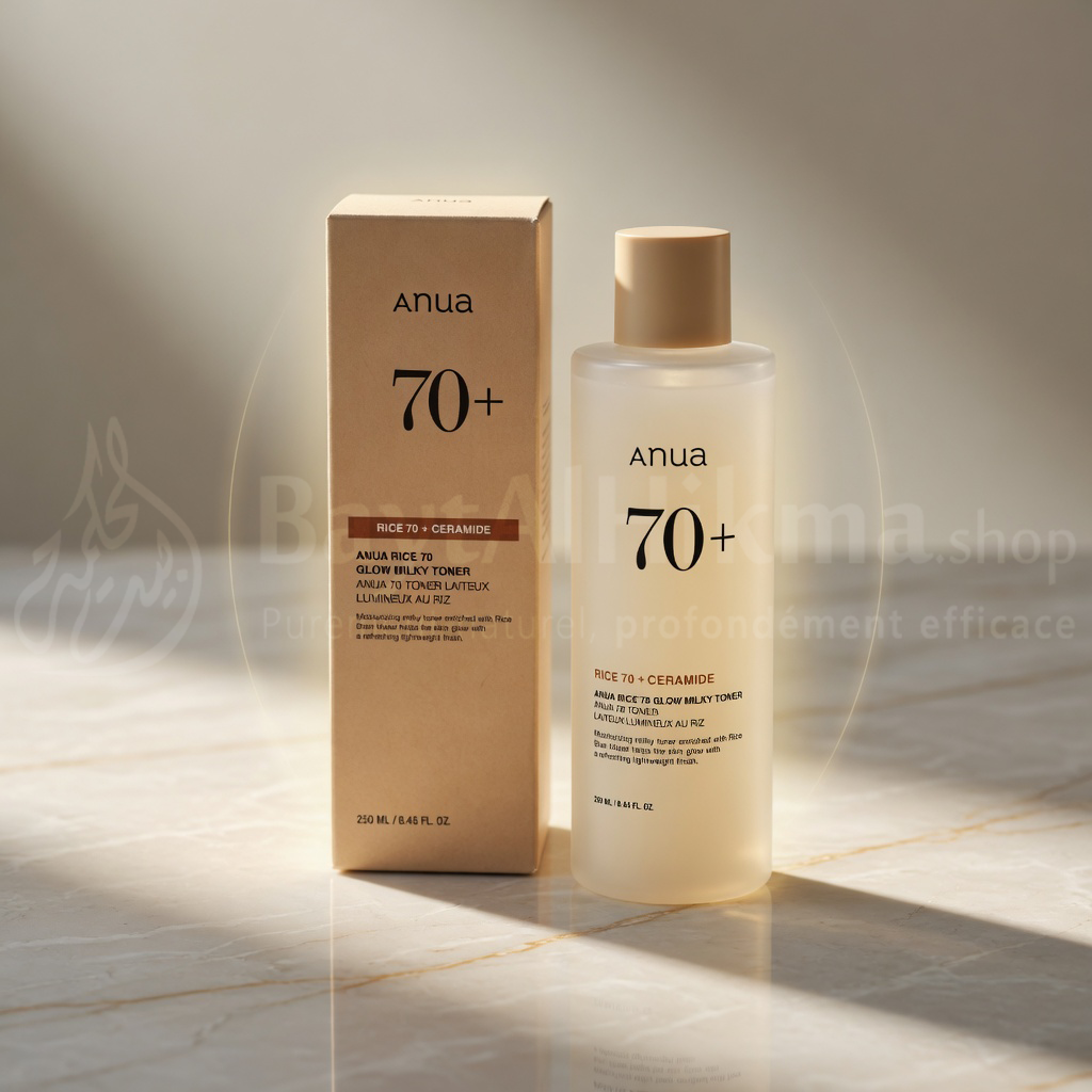 ANUA - Rice 70 Glow Milky Toner - Tonique Illuminateur au Riz & Céramides (250ml) - أنوا - تونر الأرز والحليب لإشراقة البشرة مع السيراميد