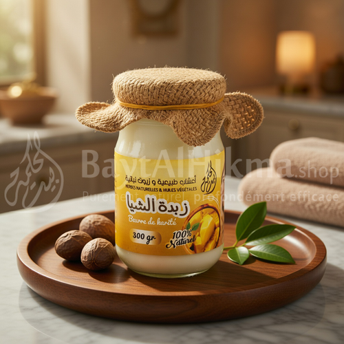 Beurre de Karité 100% Naturel - Bayet Al-Hikma (300g) - زبدة الشيا الطبيعية 100% - بيت الحكمة (300 غرام)