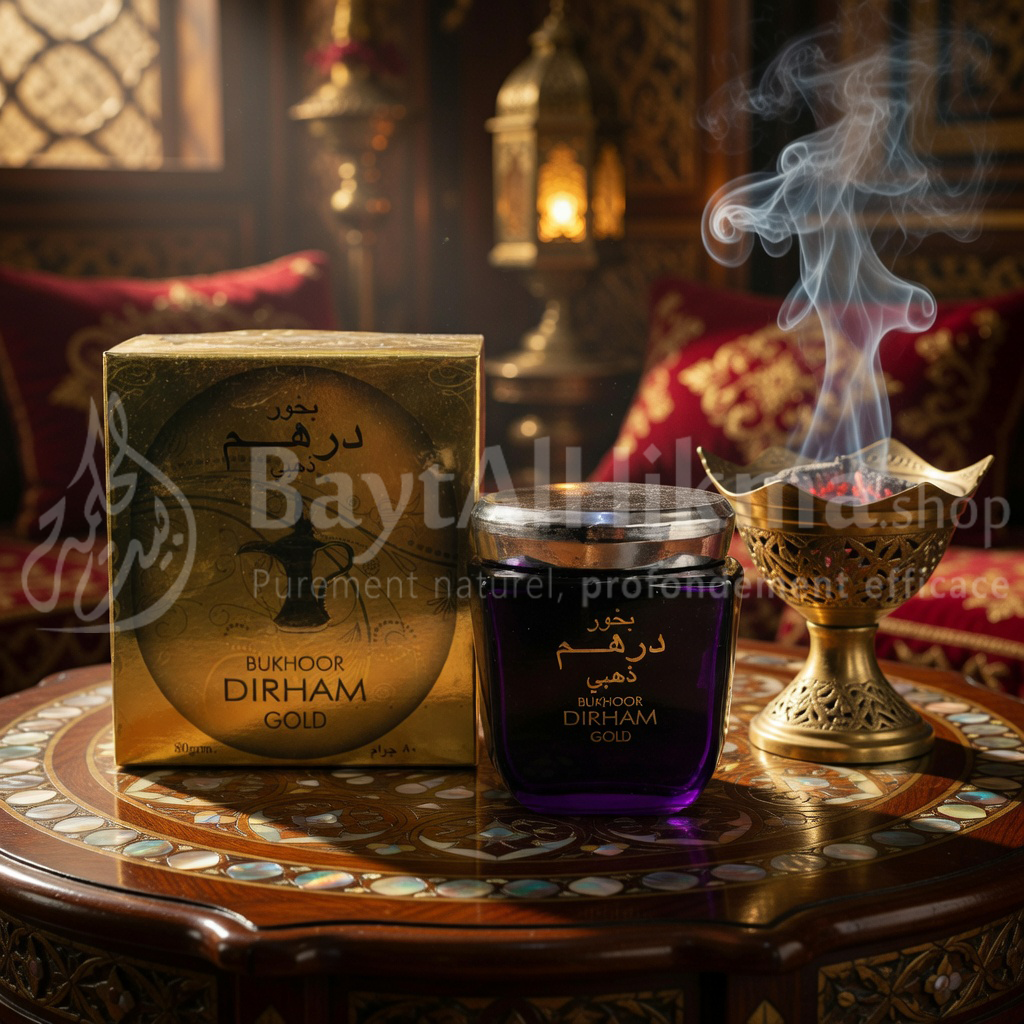 Bukhoor Dirham Gold – L'Essence du Luxe Oriental (80g) - بخور درهم ذهبي - فخامة الشرق في منزلك