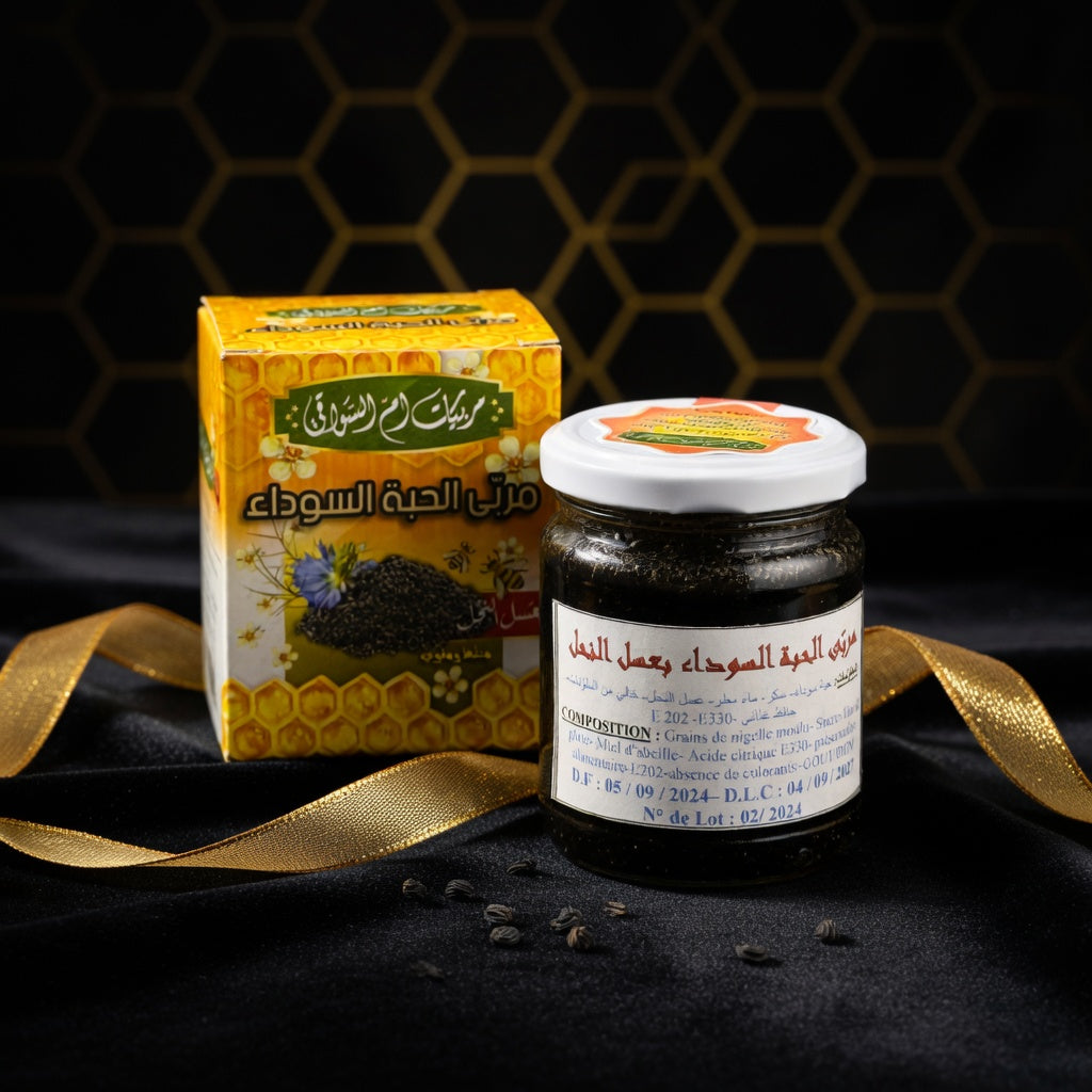 Confiture de Habba Sawda (Graines de Nigelle) au Miel d'Abeille - مربى الحبة السوداء (حبة البركة) بعسل النحل الطبيعي