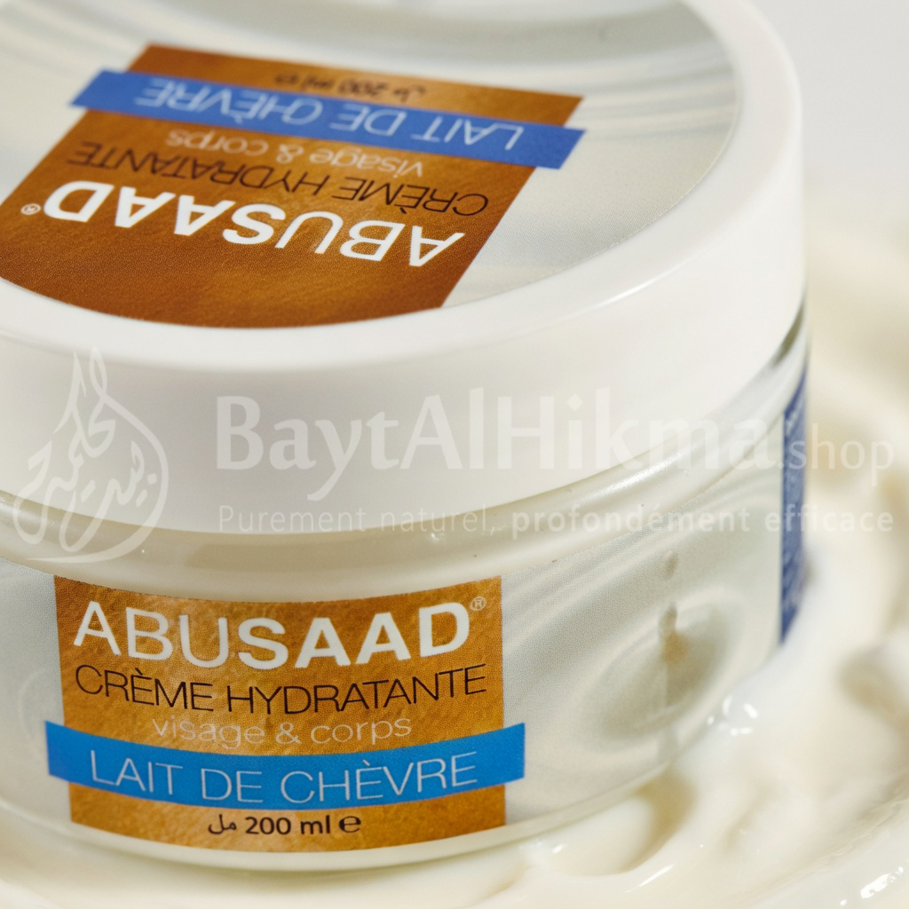 Crème Hydratante Visage & Corps au Lait de Chèvre - ABUSAAD (200ml) - كريم مرطب للوجه والجسم بحليب الماعز