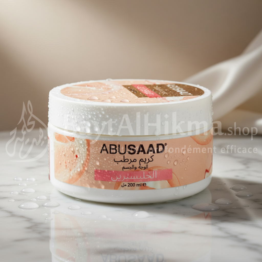 Crème Hydratante Visage et Corps à la Glycérine - ABUSAAD (200 ml) - كريم مرطب للوجه والجسم بالجليسرين من أبو سعد