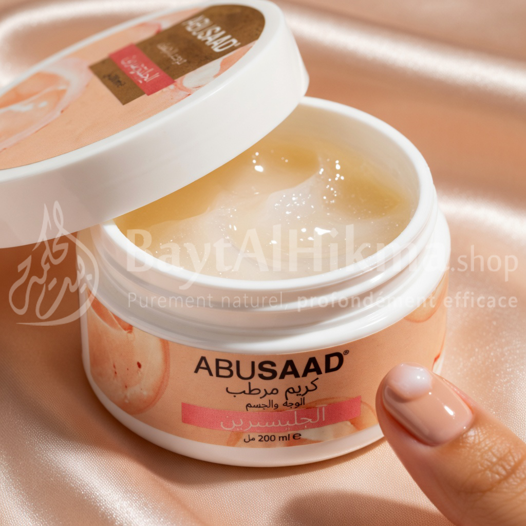 Crème Hydratante Visage et Corps à la Glycérine - ABUSAAD (200 ml) - كريم مرطب للوجه والجسم بالجليسرين من أبو سعد