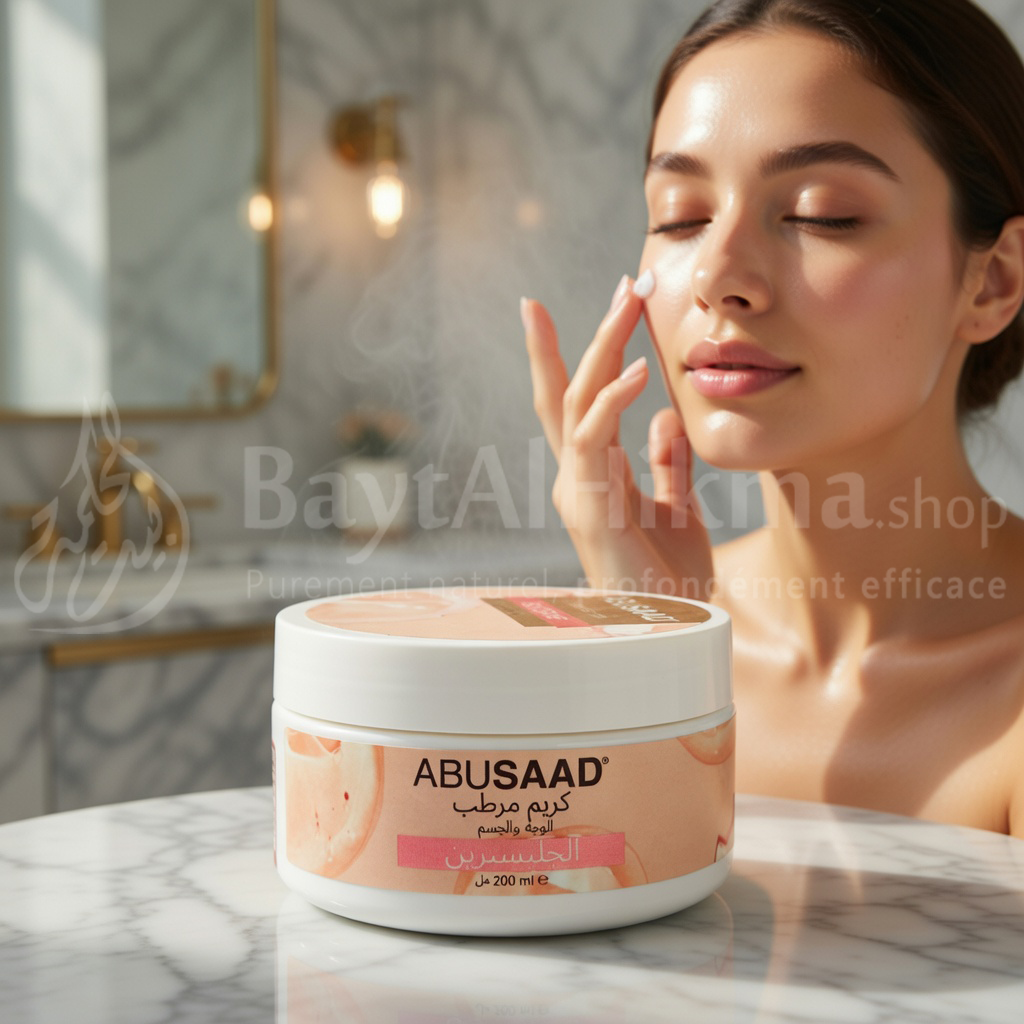 Crème Hydratante Visage et Corps à la Glycérine - ABUSAAD (200 ml) - كريم مرطب للوجه والجسم بالجليسرين من أبو سعد