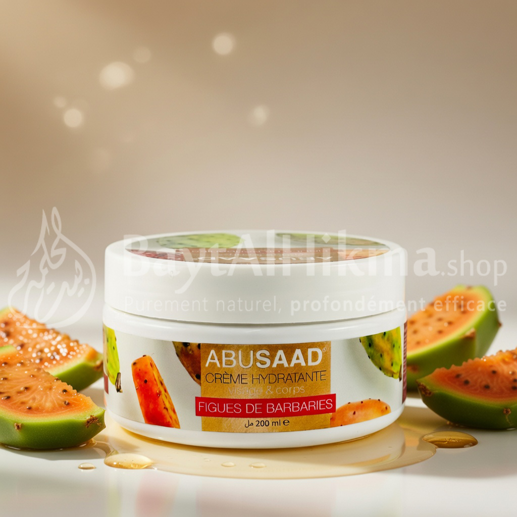 Crème Hydratante ABUSAAD – Figue de Barbarie (Visage & Corps) – 200ml - كريم الترطيب بوسعد – بتين الشوكي (للوجه والجسم)