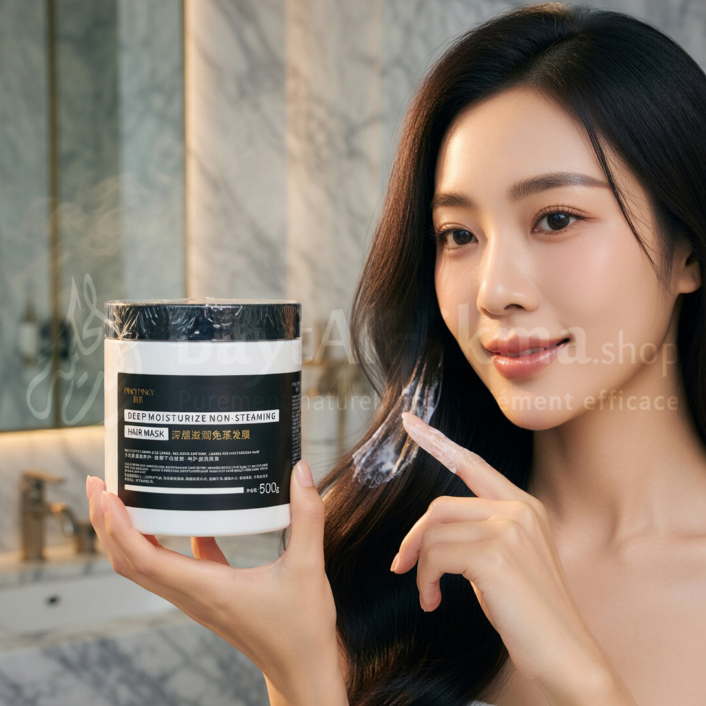 Masque Capillaire Hydratation Profonde Sans Vapeur - PINKYPINKY (500g) - ماسك الترطيب العميق للشعر بدون بخار
