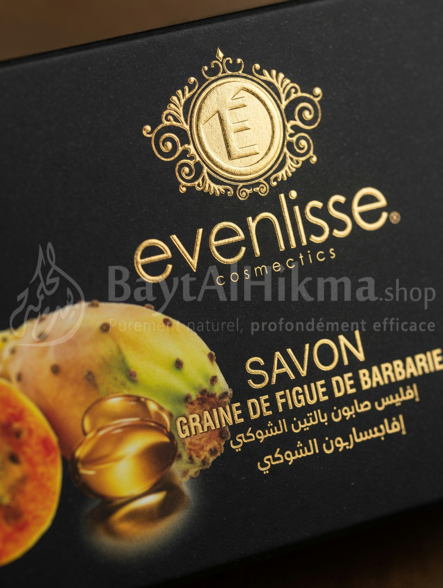Savon Evenlisse à l'Huile de Pépins de Figue de Barbarie - Anti-Âge Pro & Hydratant (85g) - صابون إفنليس بزيت بذور التين الشوكي - مضاد للتجاعيد ومرطب فائق