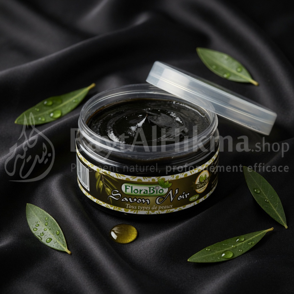 Savon Noir à l’Huile d’Olive – FloraBio (250g) - الصابون الأسود بزيت الزيتون