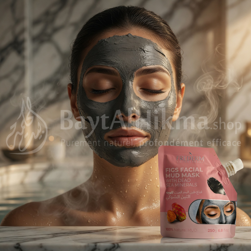Masque de Boue Faciale à la Figue de Barbarie & Minéraux de la Mer Morte - Frederm (250g) - قناع طين البحر الميت للوجه بالتجين الشوكي - فريديرم -