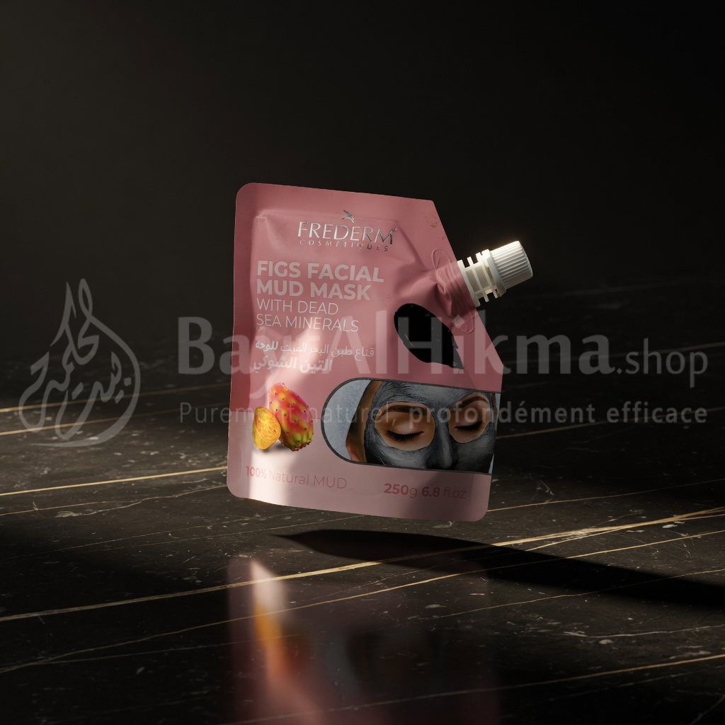Masque de Boue Faciale à la Figue de Barbarie & Minéraux de la Mer Morte - Frederm (250g) - قناع طين البحر الميت للوجه بالتجين الشوكي - فريديرم -