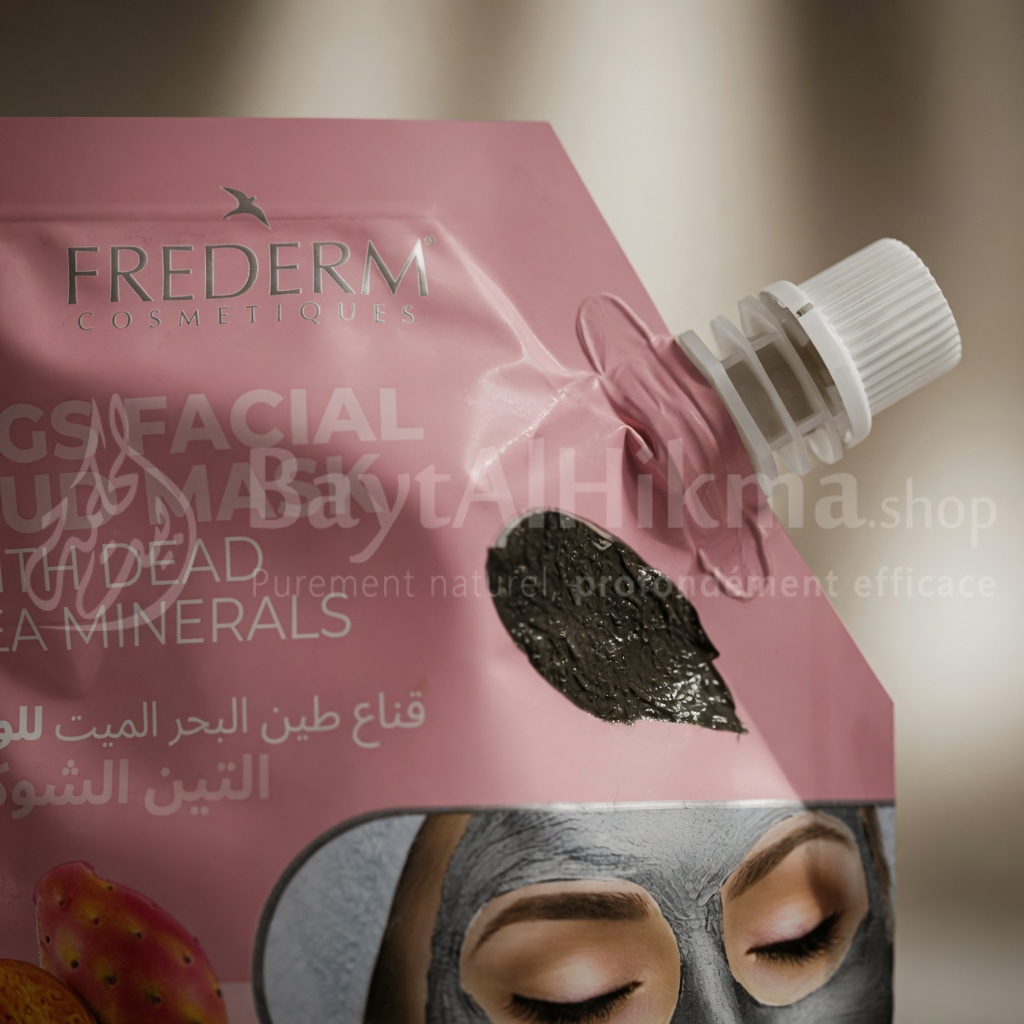 Masque de Boue Faciale à la Figue de Barbarie & Minéraux de la Mer Morte - Frederm (250g) - قناع طين البحر الميت للوجه بالتجين الشوكي - فريديرم -