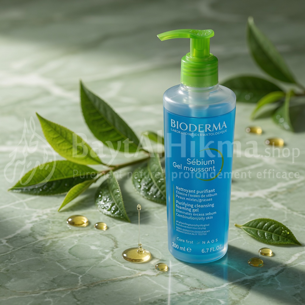 BIODERMA Sébium Gel Moussant – Nettoyant Purifiant Peaux Mixtes à Grasses (200ml) - بيوديرما سبيوم جل رغوي – منظف منقي للبشرة المختلطة إلى الدهنية
