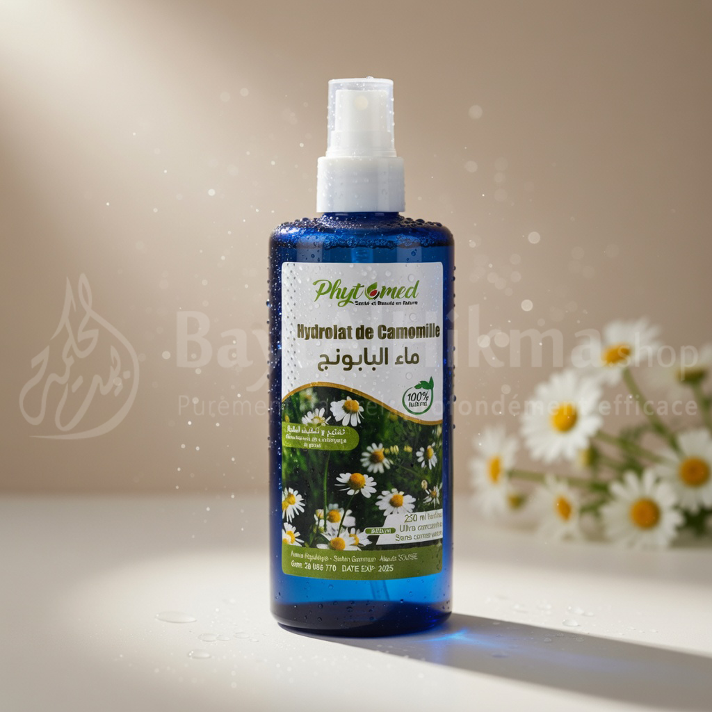 Hydrolat de Camomille Pur (Eau de Camomille) - Phytomed - 250ml - ماء البابونج الطبيعي (هيدرولات) - فيتوميد