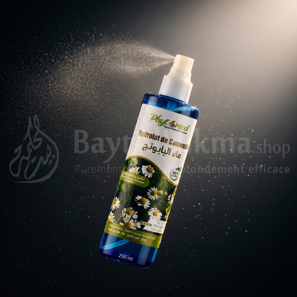 Hydrolat de Camomille Pur (Eau de Camomille) - Phytomed - 250ml - ماء البابونج الطبيعي (هيدرولات) - فيتوميد