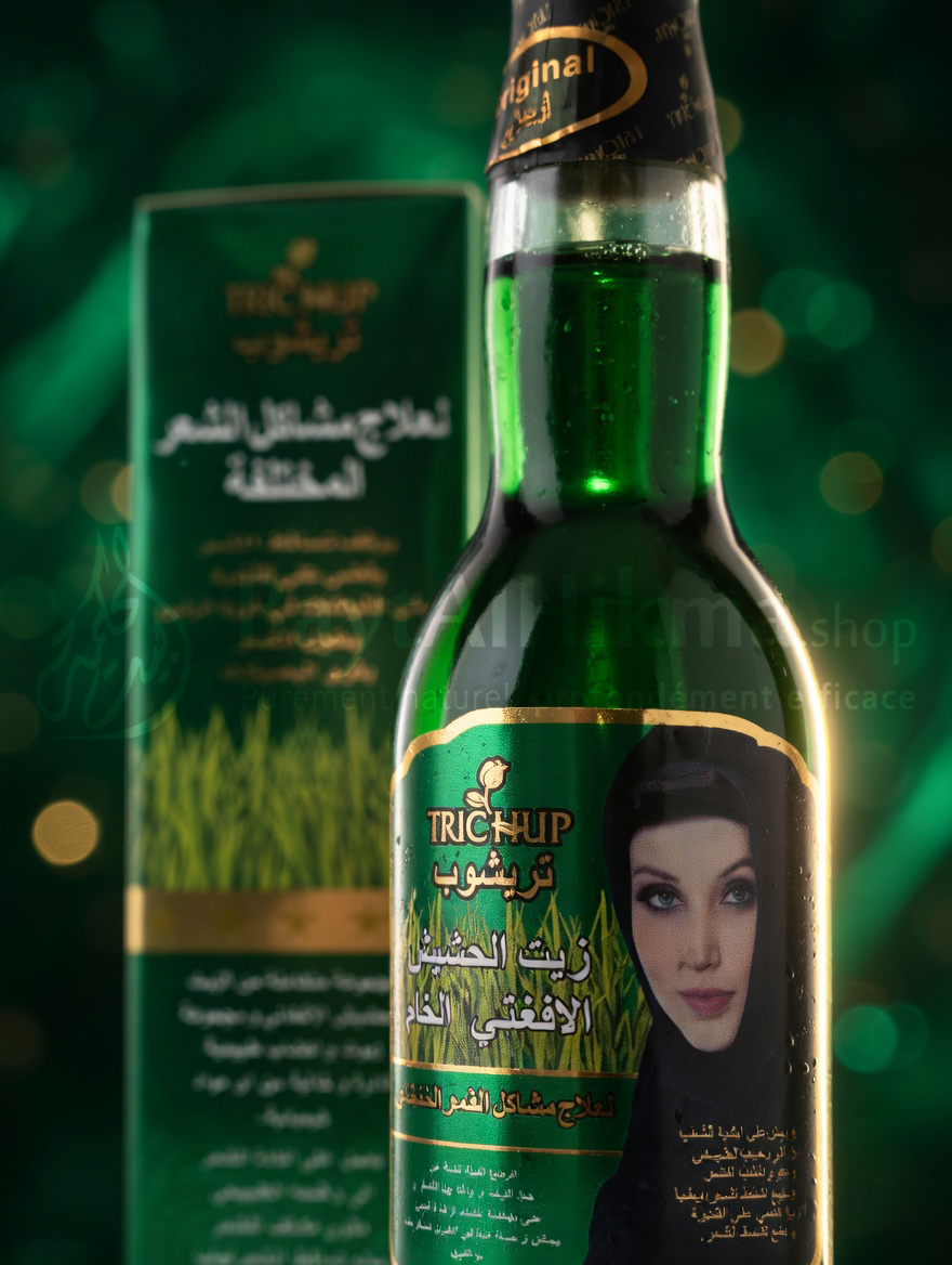 Huile Capillaire TRICHUP - Huile de Haschisch Afghan Brut (200 ml) | Traitement Anti-Chute et Pousse - زيت تريشوب (TRICHUP) - زيت الحشيش الأفغاني الخام (200 مل) | لعلاج جميع مشاكل الشعر