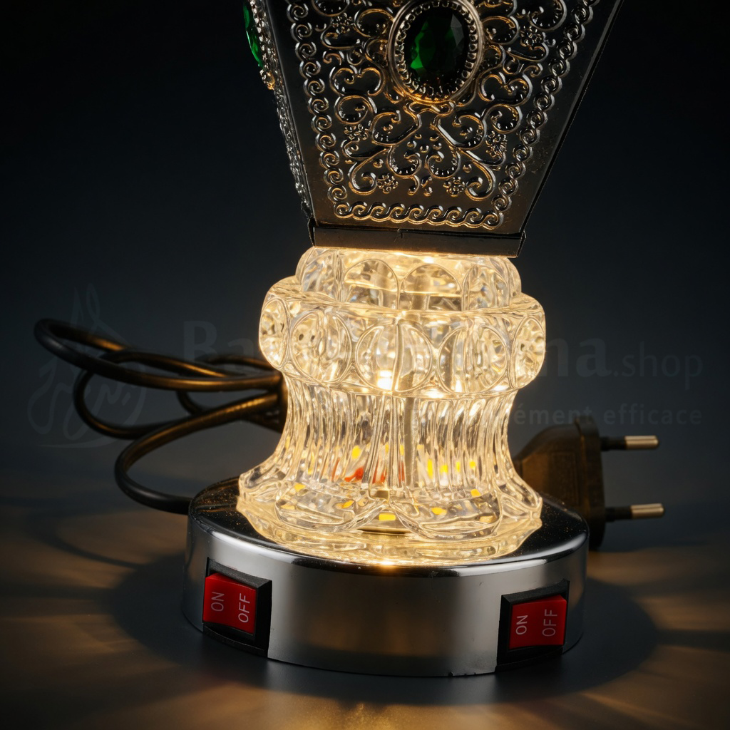 Encensoir Électrique de Luxe - Mabkhara Argentée aux Motifs Traditionnels - مبخرة كهربائية فضية فاخرة - تصميم شرقي أصيل